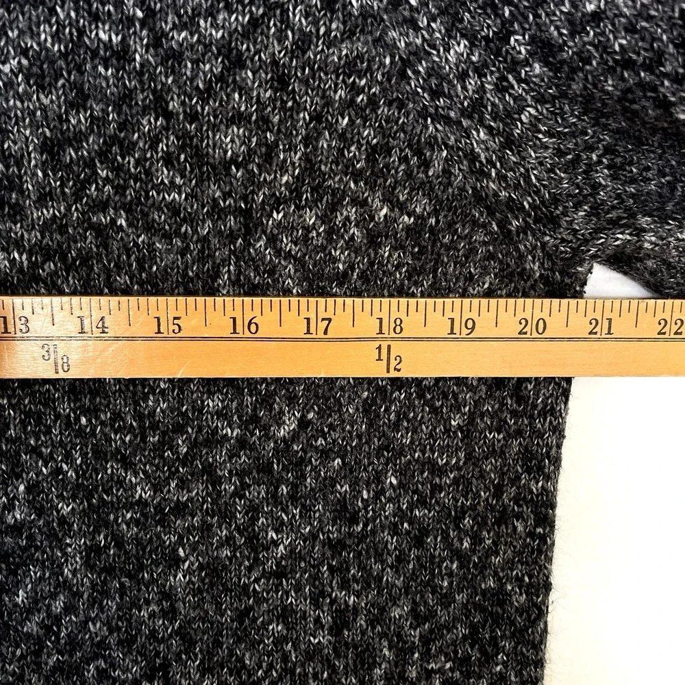 Michael Kors Womens Cowl Neck Sweater Size L Gray Speckled Zip Pockets High‎ Low